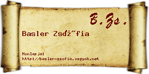 Basler Zsófia névjegykártya